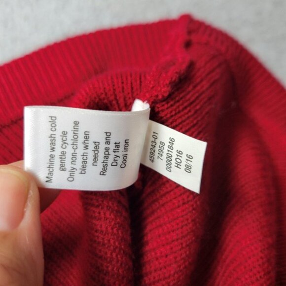 Athleta Dress Womens XS Red Merino Wool Blend V-Neck Long Sleeve Sweater Knit - Picture 6 of 9